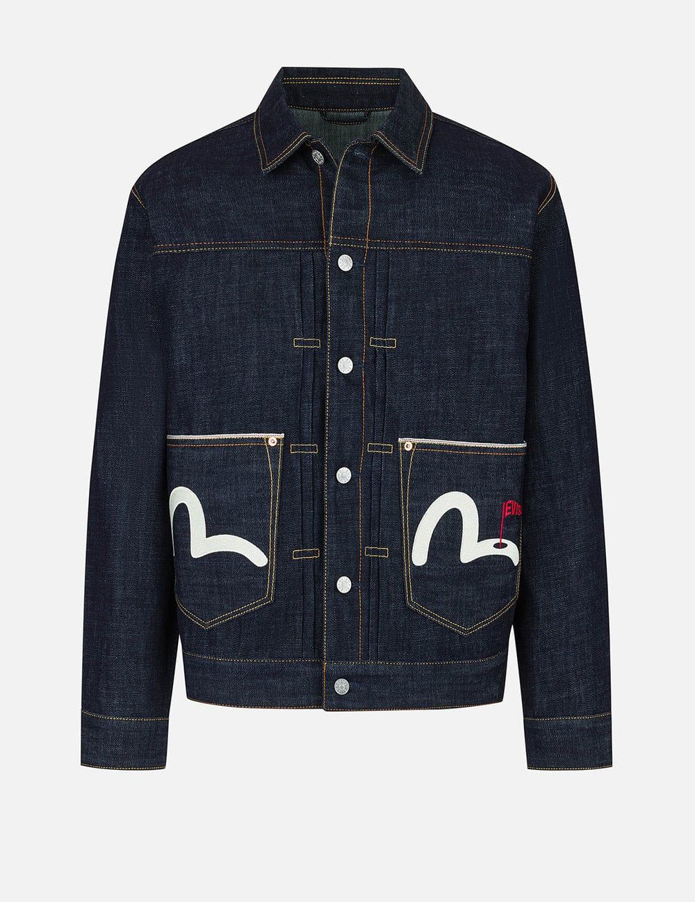  Áo Evisu Godhead Golfing Print Jacket 'Indigo' 