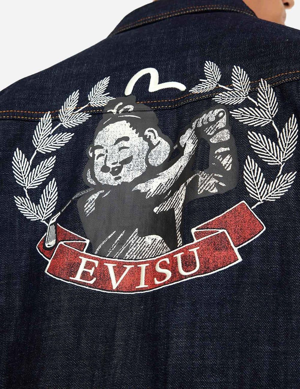  Áo Evisu Godhead Golfing Print Jacket 'Indigo' 