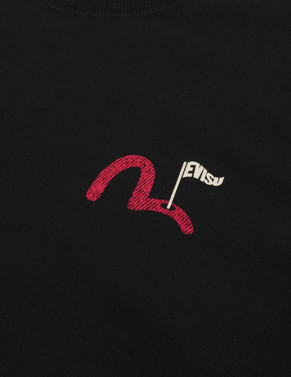  Áo Evisu Godhead Golfing Print T-shirt 'Black' 