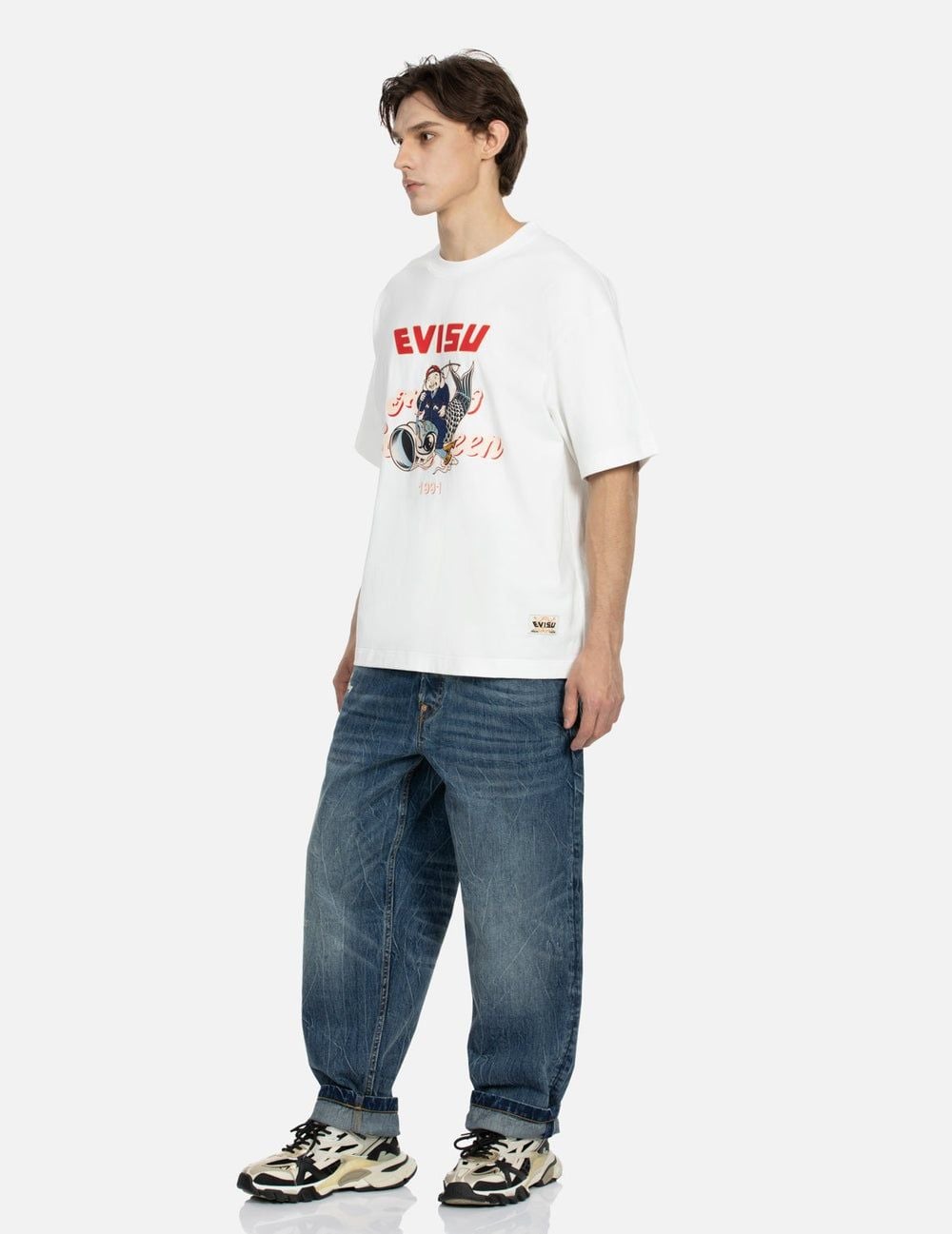  Áo Evisu Godhead Koinobori Print T-shirt 'White' 
