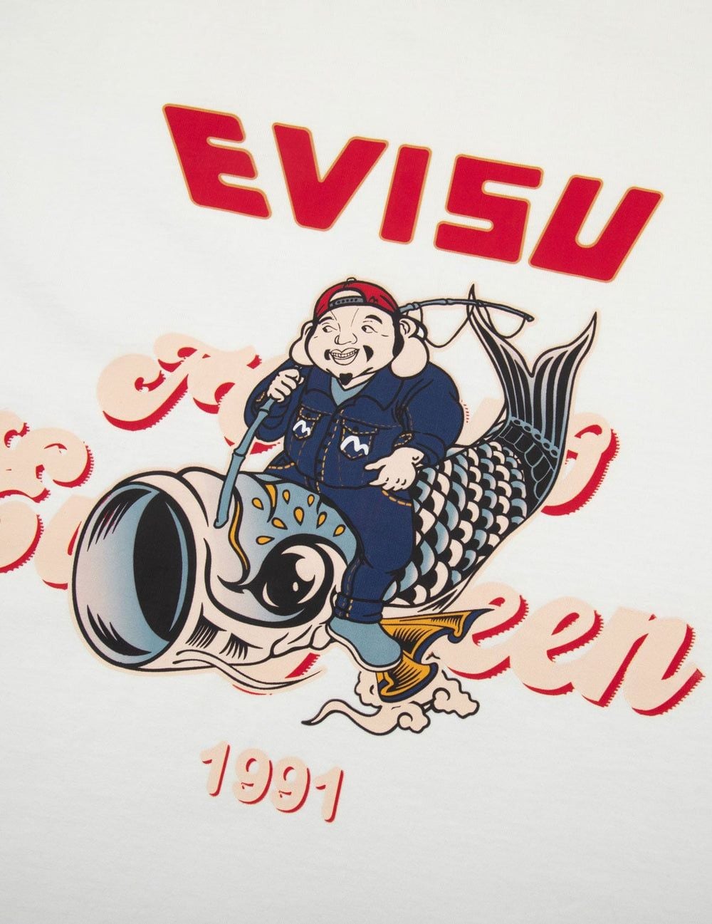  Áo Evisu Godhead Koinobori Print T-shirt 'White' 