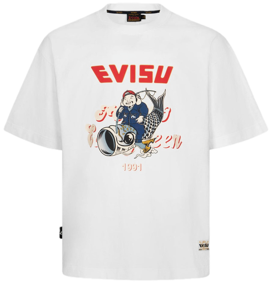  Áo Evisu Godhead Koinobori Print T-shirt 'White' 