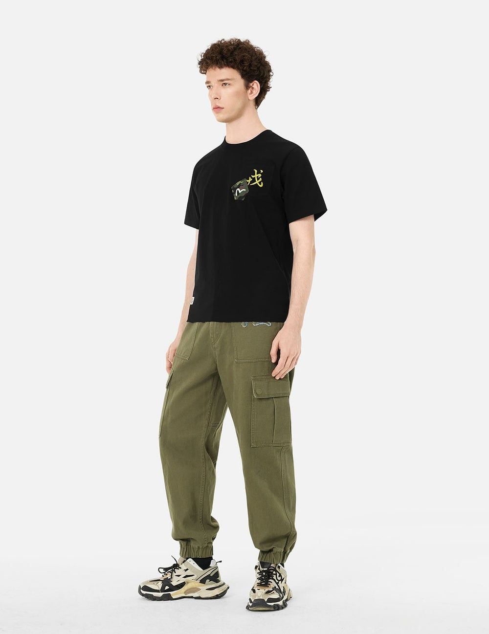  Áo Evisu Godhead Map Print 'Black' 