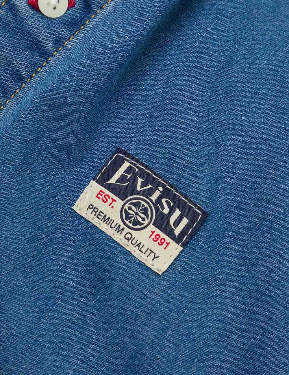  Áo Evisu Graffiti Daicock Print Shirt 'Indigo' 