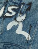  Áo Evisu Graffiti Prints Denim Jacket 'Indigo' 