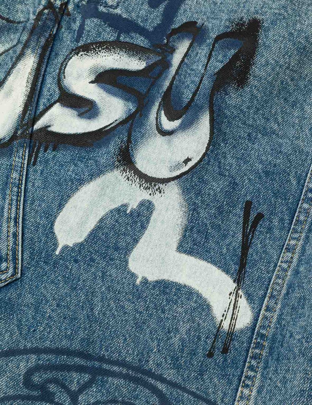  Áo Evisu Graffiti Prints Denim Jacket 'Indigo' 
