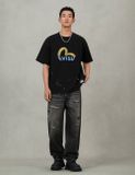  Áo Evisu Graffiti-Style Seagull T-Shirt 'Black' 