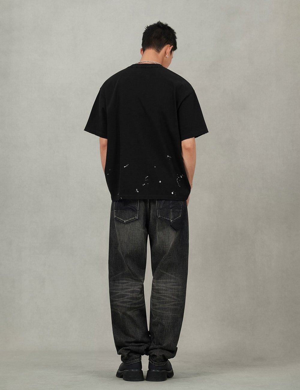  Áo Evisu Graffiti-Style Seagull T-Shirt 'Black' 
