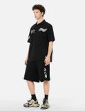  Áo Evisu Hakutaku and Logo Embroidery Polo 'Black' 