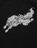  Áo Evisu Hakutaku and Logo Embroidery Polo 'Black' 