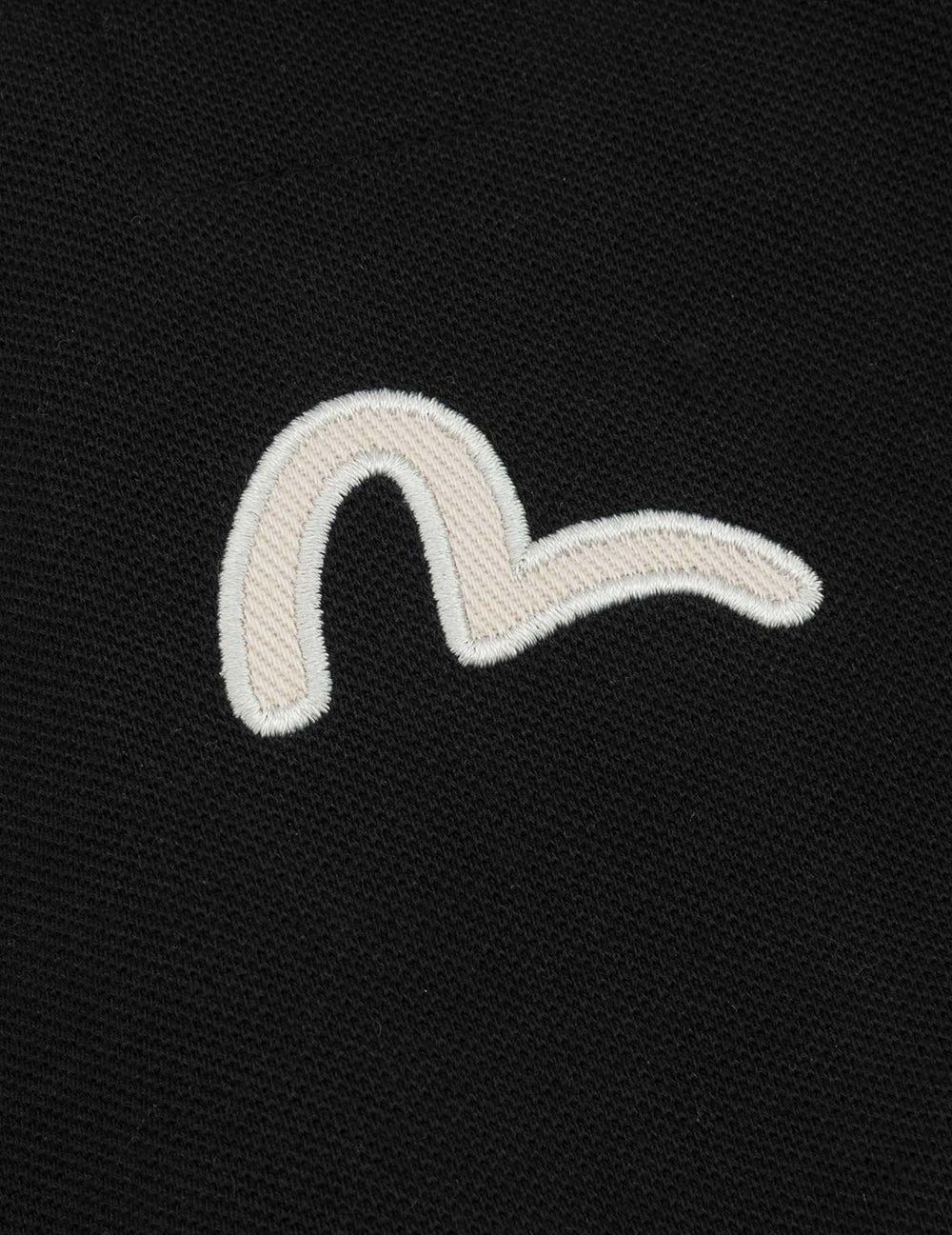  Áo Evisu Hakutaku and Logo Embroidery Polo 'Black' 