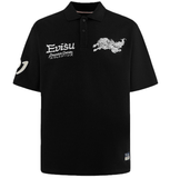  Áo Evisu Hakutaku and Logo Embroidery Polo 'Black' 