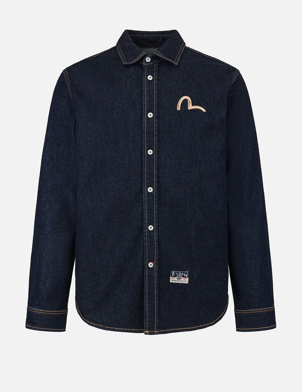  Áo Evisu Hakutaku Daicock Printed Shirt 'Indigo' 
