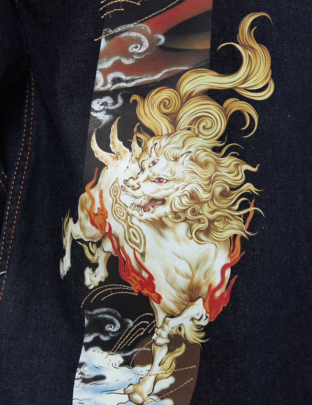  Áo Evisu Hakutaku Daicock Printed Shirt 'Indigo' 