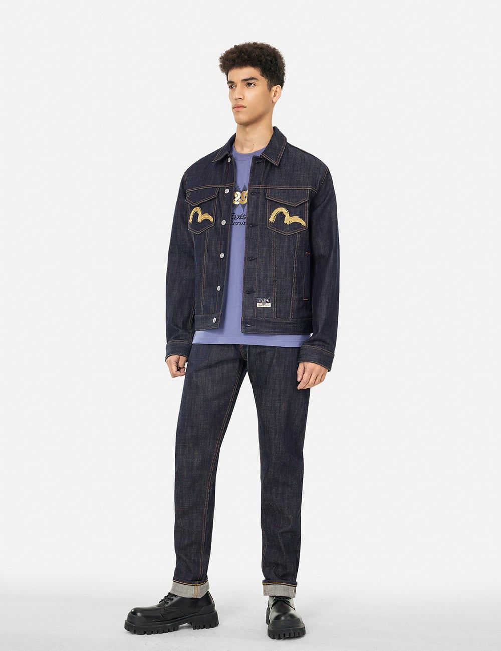  Áo Evisu Hakutaku Embroidery Jacket 'Indigo' 