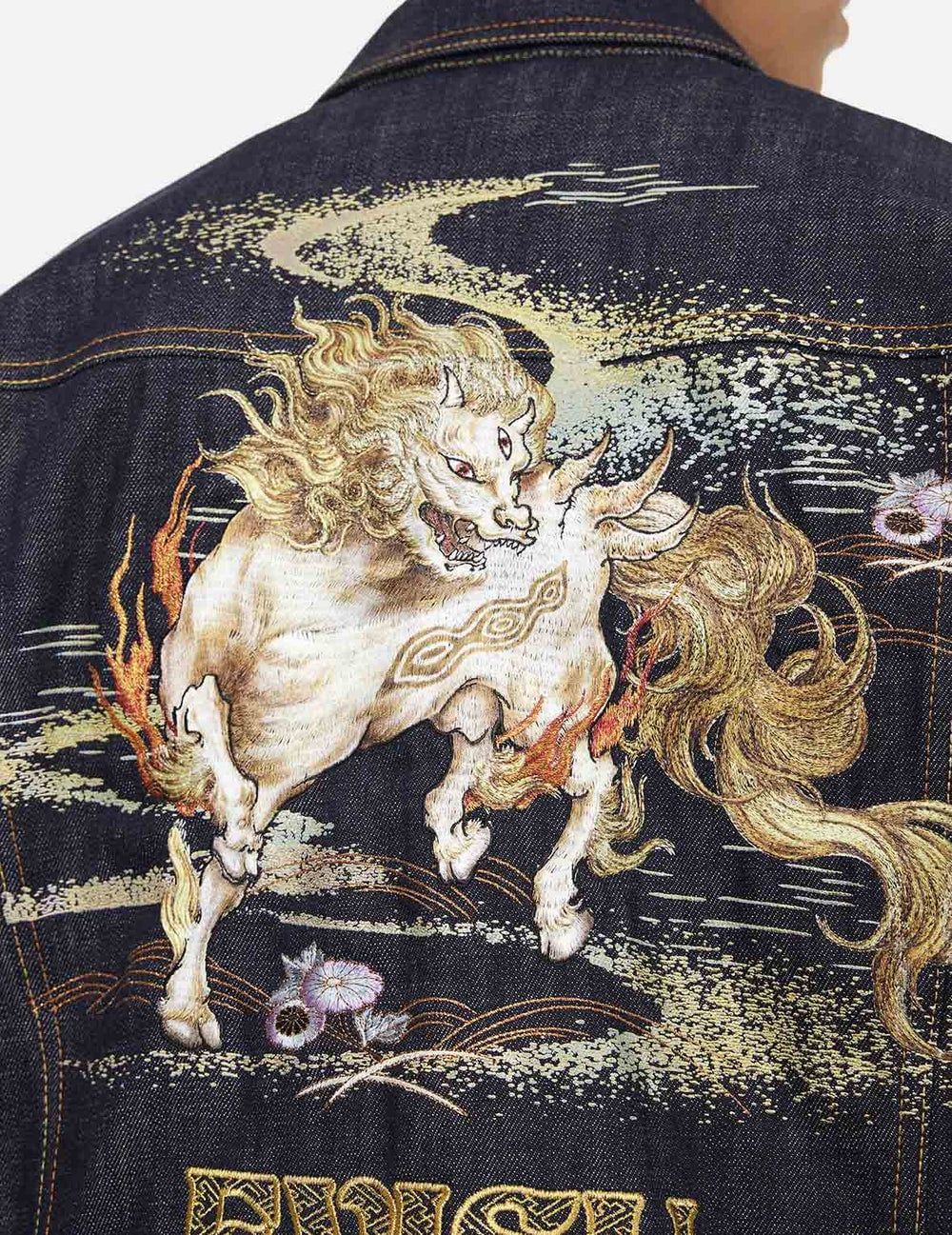  Áo Evisu Hakutaku Embroidery Jacket 'Indigo' 