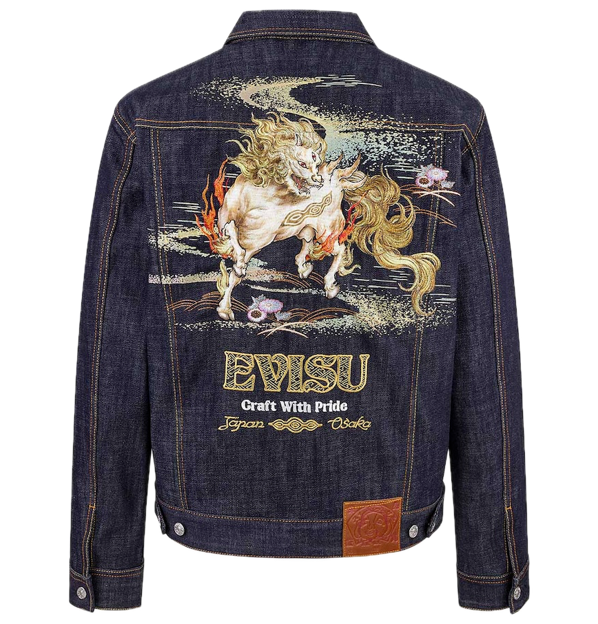  Áo Evisu Hakutaku Embroidery Jacket 'Indigo' 