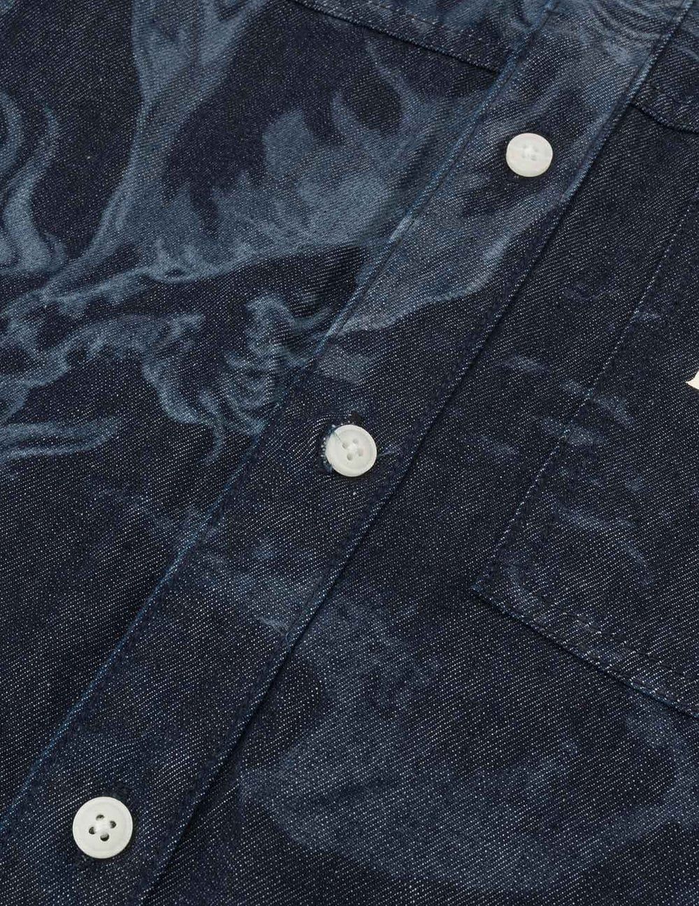 Áo Evisu Hakutaku Laser Printed Shirt 'Indigo' 