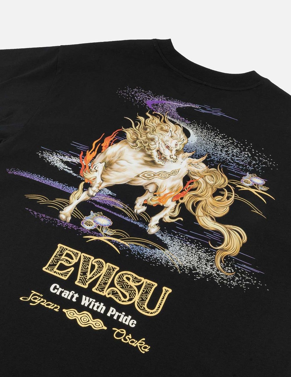  Áo Evisu Hakutaku Print T-shirt 'Black' 