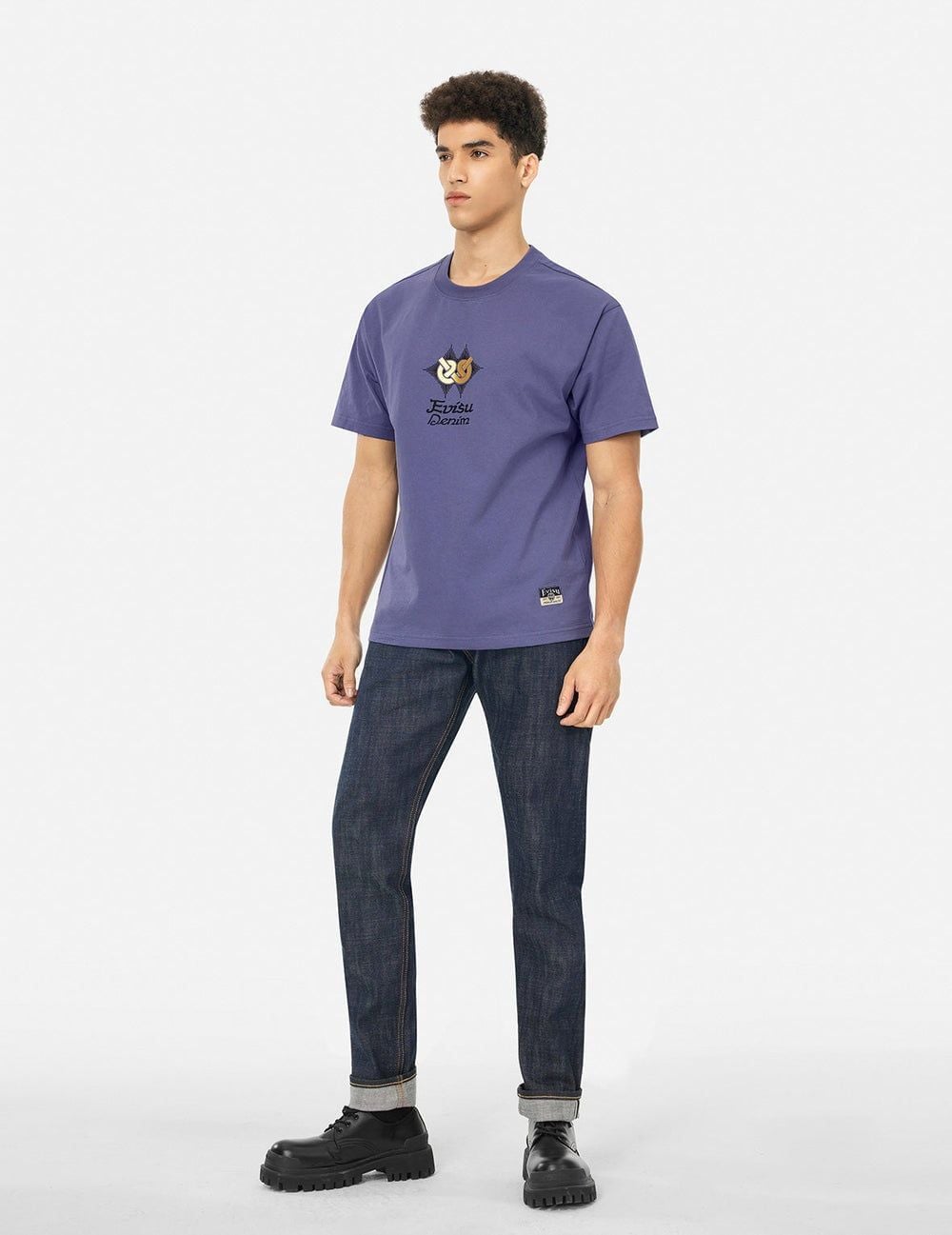  Áo Evisu Hakutaku Print T-shirt 'Purple' 