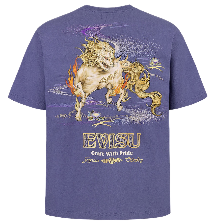  Áo Evisu Hakutaku Print T-shirt 'Purple' 