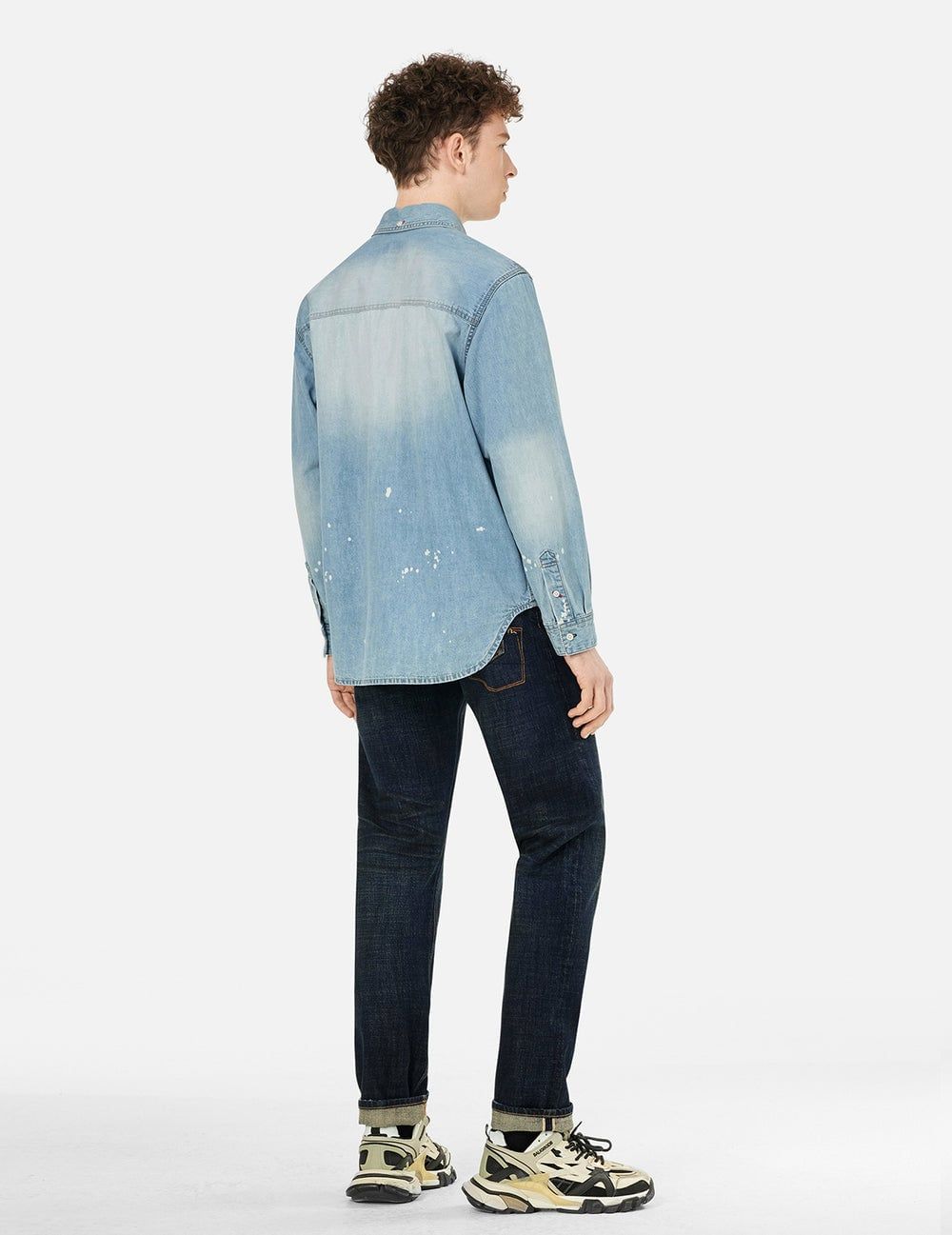  Áo Evisu Inserted Seagull Embroidery Shirt 'Indigo' 