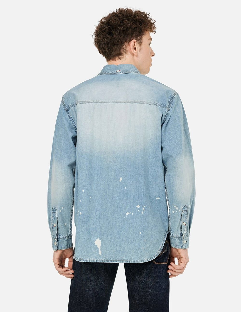  Áo Evisu Inserted Seagull Embroidery Shirt 'Indigo' 
