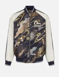  Áo Evisu Kamon Brocade Appliqué 'Navy' 