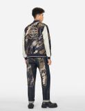  Áo Evisu Kamon Brocade Appliqué 'Navy' 