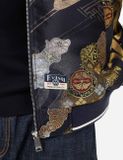  Áo Evisu Kamon Brocade Appliqué 'Navy' 