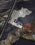  Áo Evisu Kamon Brocade Appliqué 'Navy' 