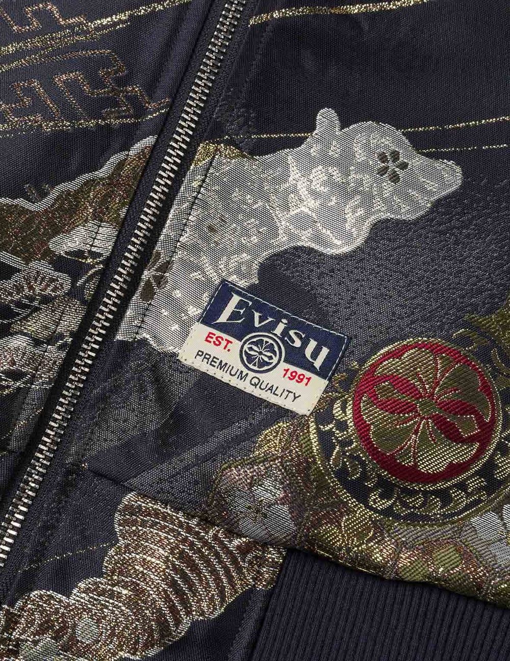  Áo Evisu Kamon Brocade Appliqué 'Navy' 