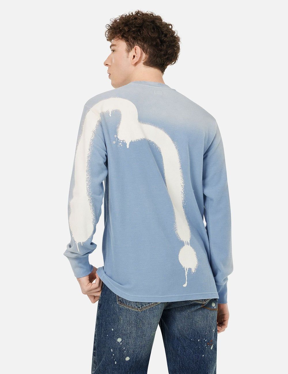 Áo Evisu Logo and Daicock Print 'Blue' 