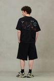  Áo Evisu Logo and Kamon Embroidery T-shirt 'Black' 
