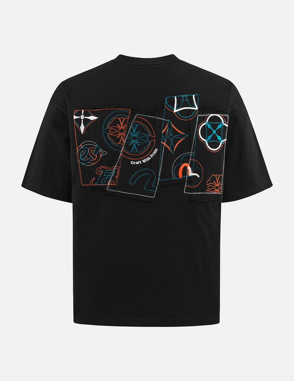  Áo Evisu Logo and Kamon Embroidery T-shirt 'Black' 