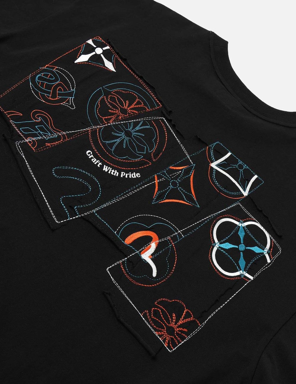  Áo Evisu Logo and Kamon Embroidery T-shirt 'Black' 