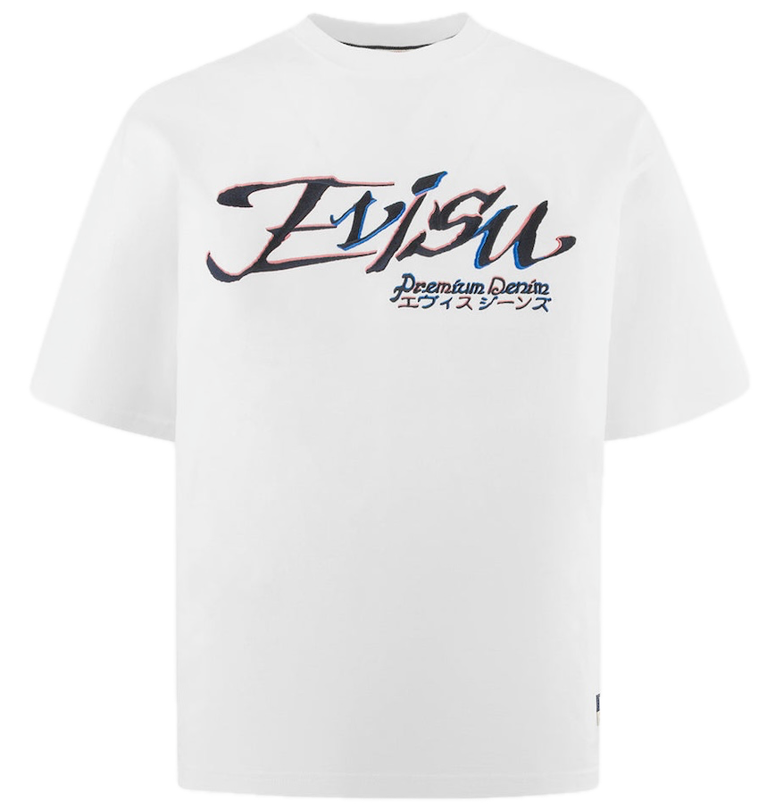  Áo Evisu Logo and Kamon Embroidery T-shirt 'White' 