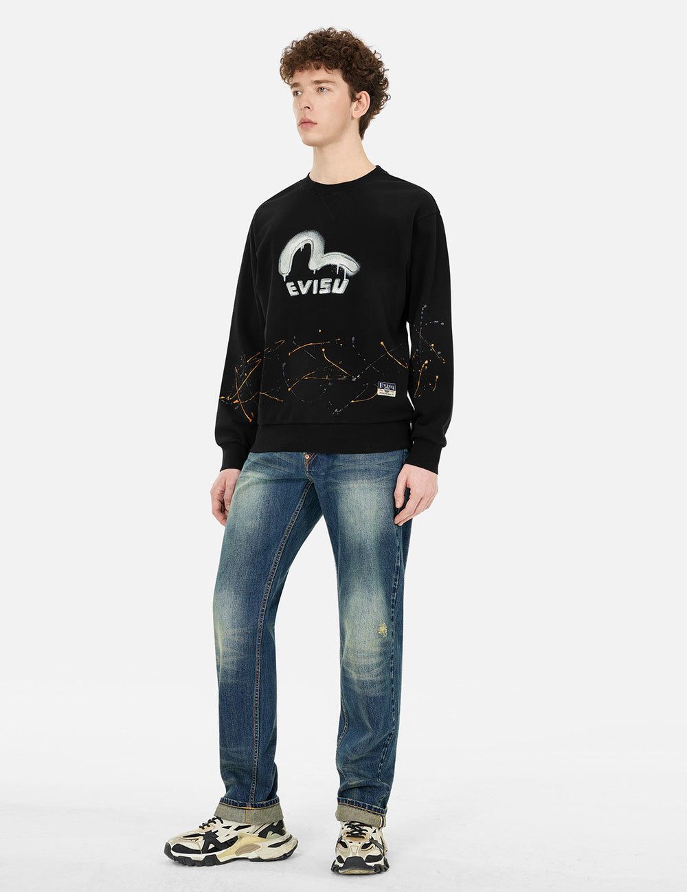  Áo Evisu Logo and Seagull 'Black' 