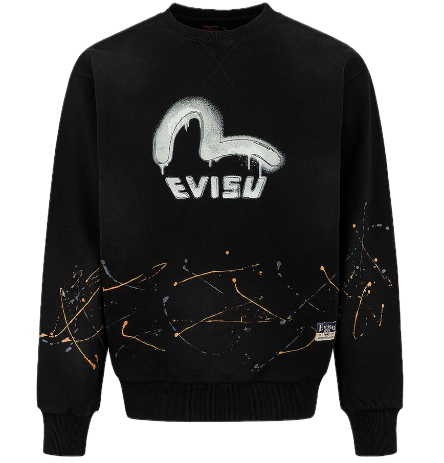  Áo Evisu Logo and Seagull 'Black' 