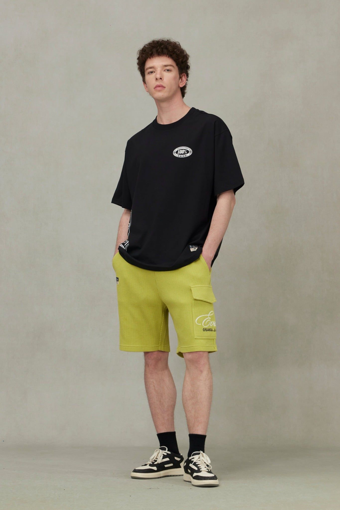  Áo Evisu Logo Daicock Print T-Shirt 'Black' 