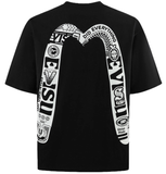  Áo Evisu Logo Daicock Print T-Shirt 'Black' 