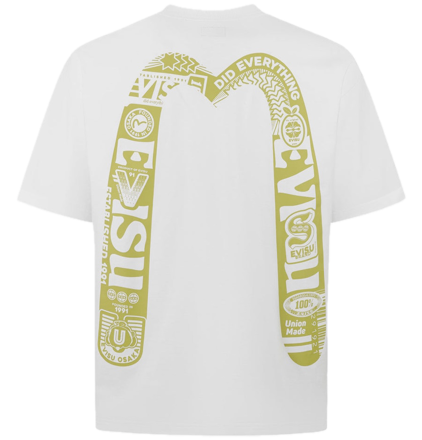  Áo Evisu Logo Daicock Print T-Shirt 'White' 
