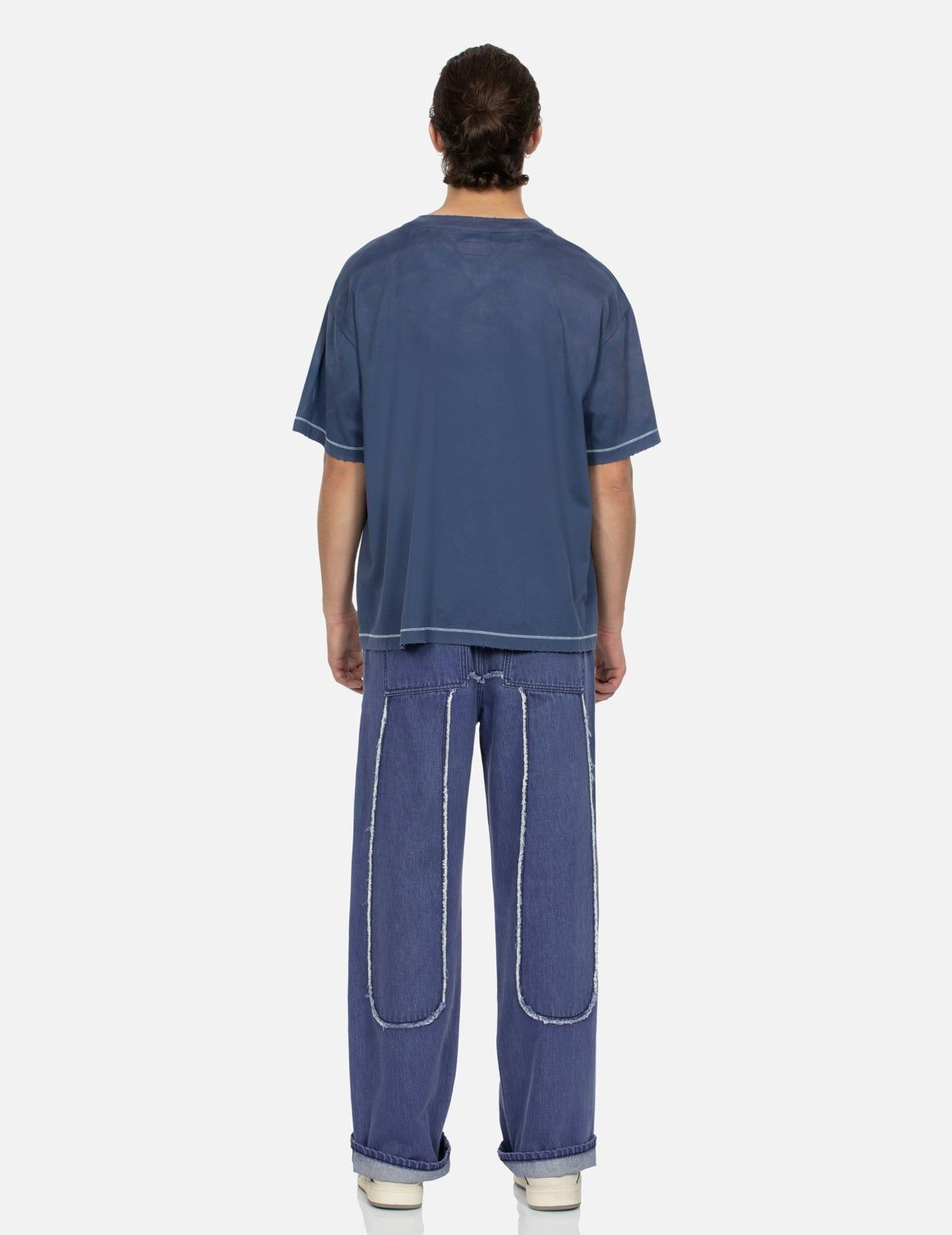 Áo Evisu Logo Print Boxy T-shirt 'Navy' 