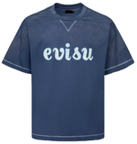  Áo Evisu Logo Print Boxy T-shirt 'Navy' 