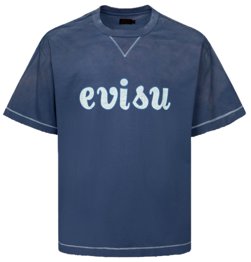  Áo Evisu Logo Print Boxy T-shirt 'Navy' 