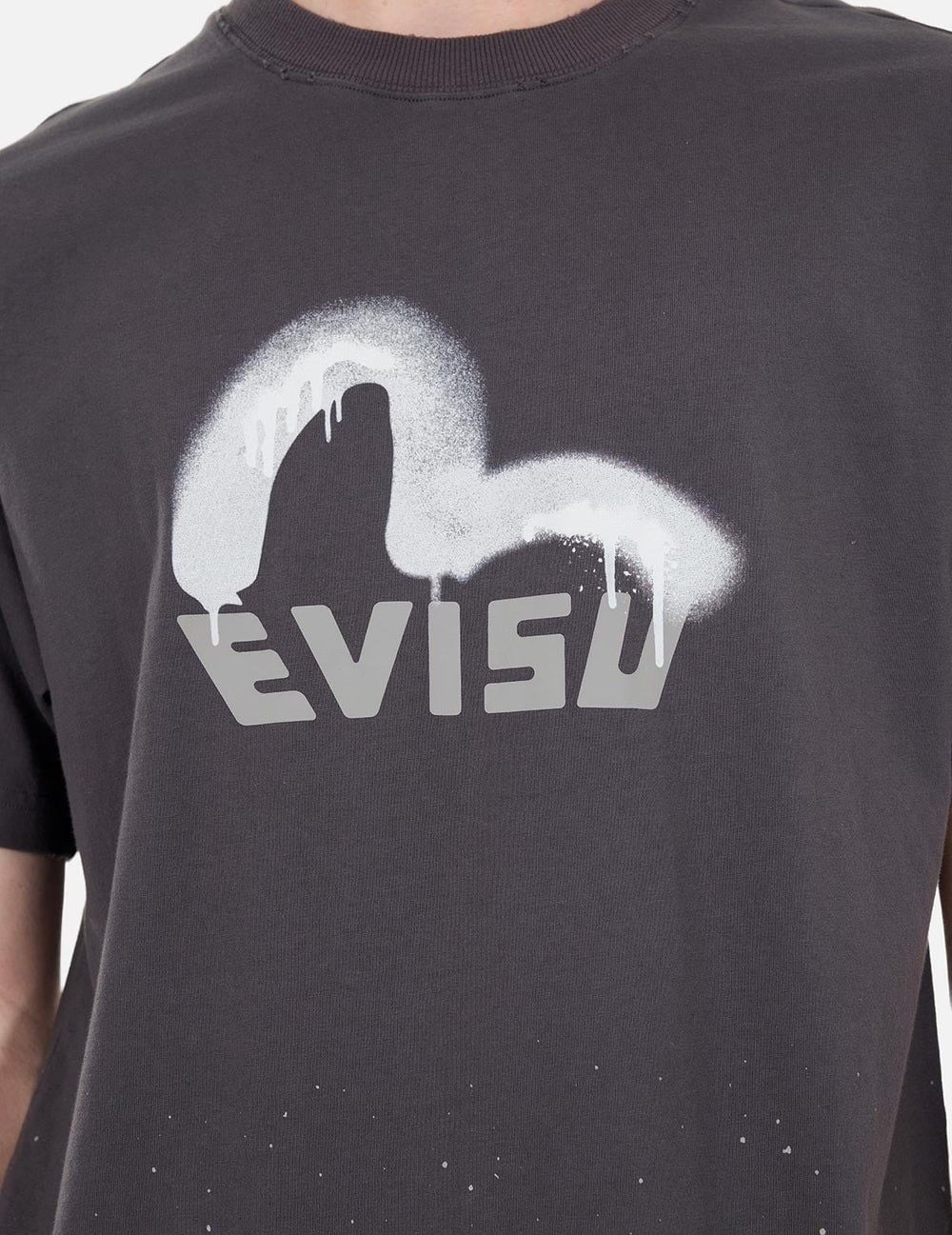  Áo Evisu Logo Seagull Print T-shirt 'Charcoal' 