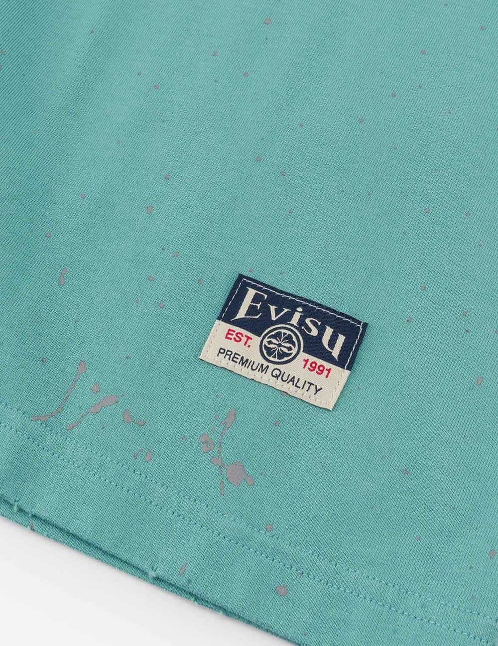  Áo Evisu Logo Seagull Print T-shirt 'Green' 