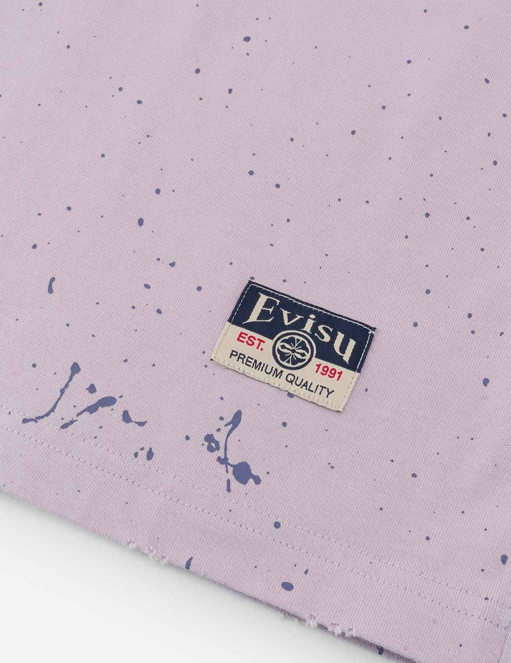  Áo Evisu Logo Seagull Print T-shirt 'Purple' 