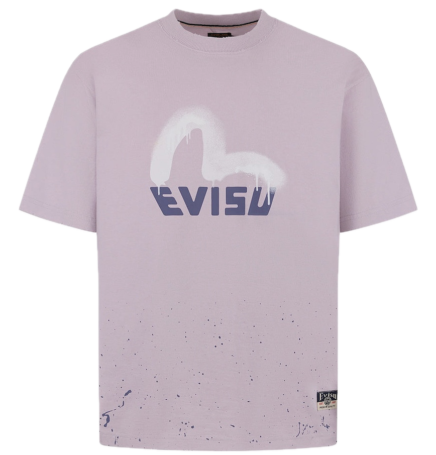  Áo Evisu Logo Seagull Print T-shirt 'Purple' 