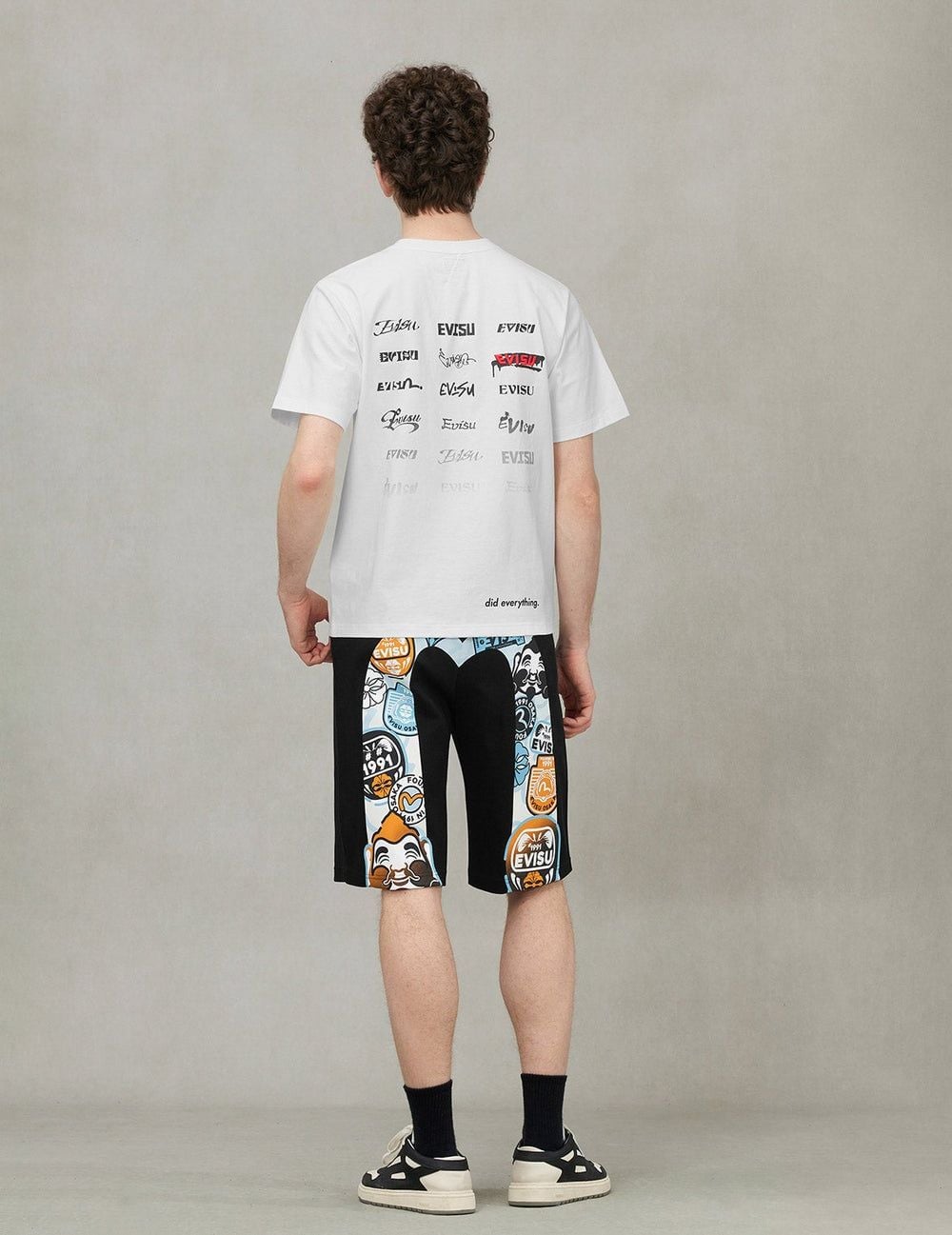  Áo Evisu Logo Slogan Print Fit T-shirt 'White' 